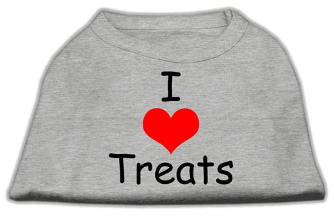 I Love Treats Screen Print Shirts Grey XS (8)