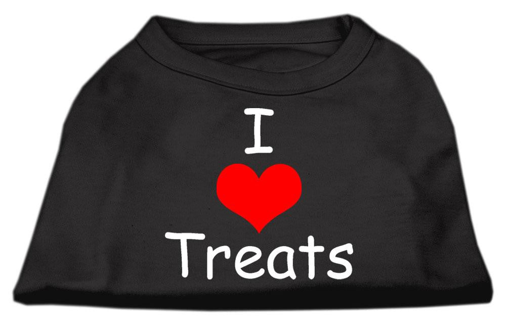 I Love Treats Screen Print Shirts Black  XXL (18)