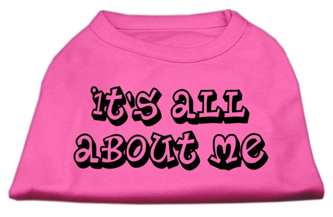 It's All About Me Screen Print Shirts Bright Pink XS (8)