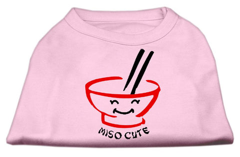 Miso Cute Screen Print Shirts Pink XXXL (20)