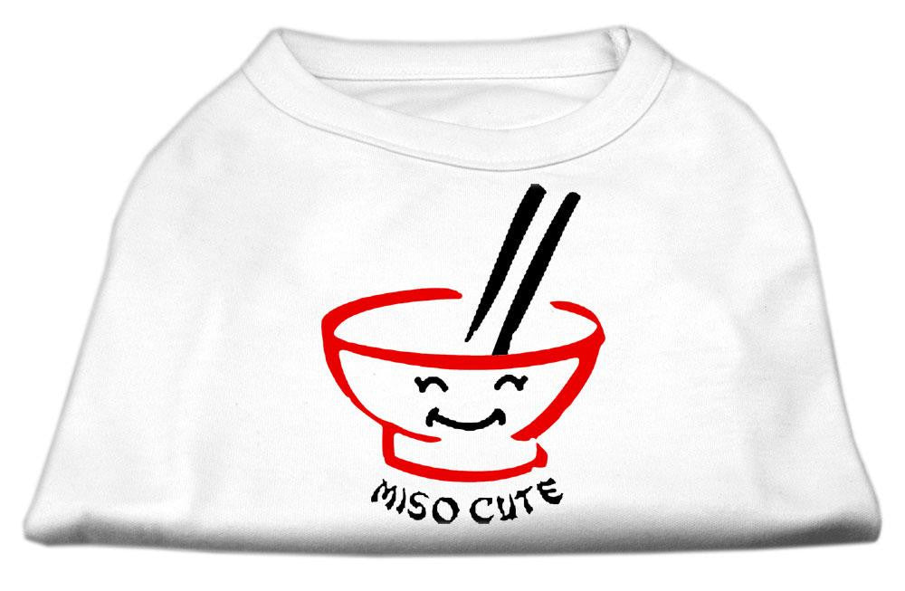 Miso Cute Screen Print Shirts White XXXL (20)