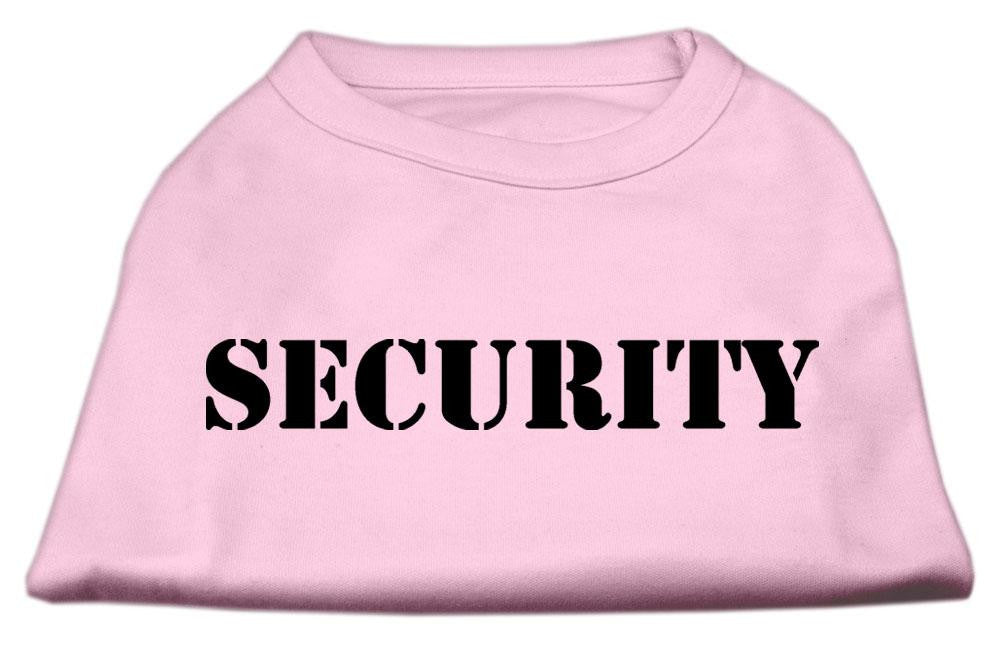 Security Screen Print Shirts Light Pink w- black text Lg (14)