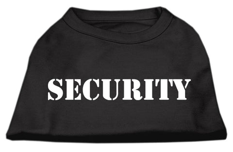 Security Screen Print Shirts Black  w- white text XXL (18)