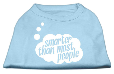 Smarter then Most People Screen Printed Dog Shirt   Baby Blue Med (12)