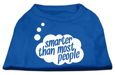 Smarter then Most People Screen Printed Dog Shirt Blue XL (16)