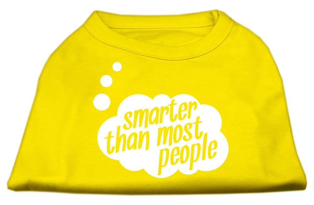 Smarter then Most People Screen Printed Dog Shirt Yellow XXL (18)