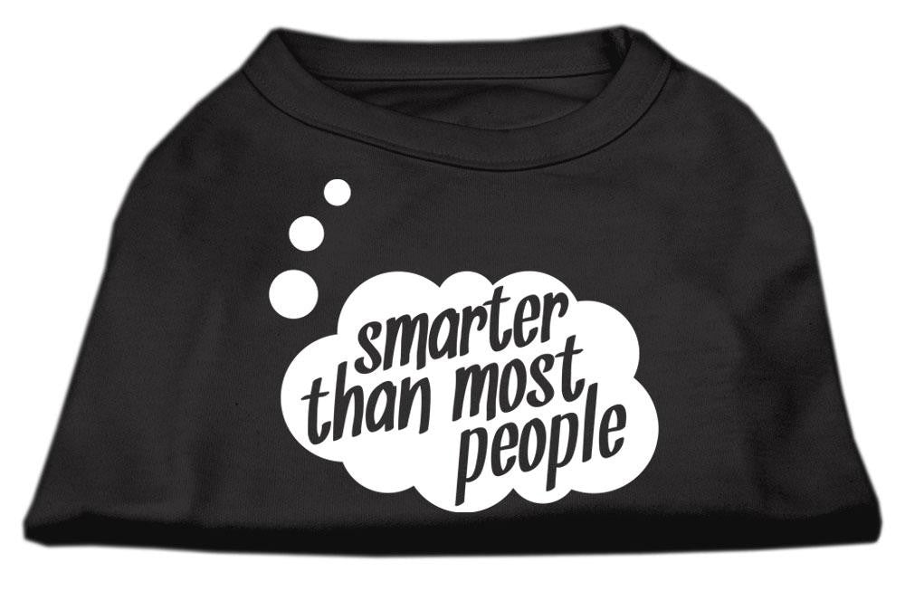 Smarter then Most People Screen Printed Dog Shirt   Black  XXXL (20)