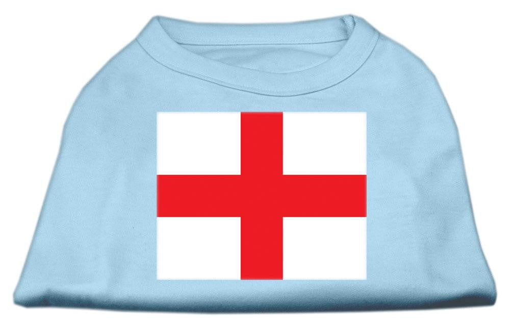 St. George's Cross (English Flag) Screen Print Shirt Baby Blue Lg (14)