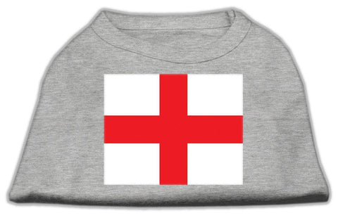 St. George's Cross (English Flag) Screen Print Shirt Grey XS (8)