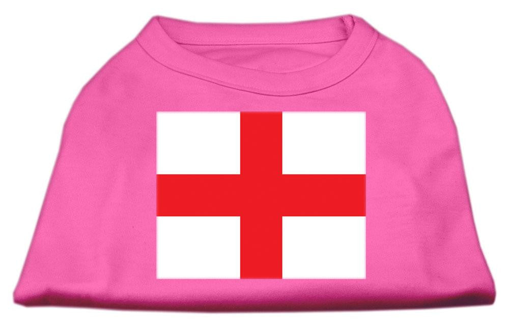 St. George's Cross (English Flag) Screen Print Shirt Bright Pink XXL (18)