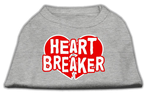 Heart Breaker Screen Print Shirt Grey XS (8)