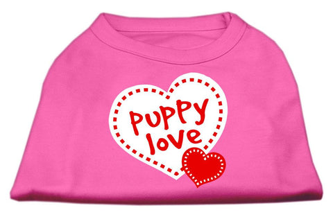 Puppy Love Screen Print Shirt Bright Pink XXL (18)