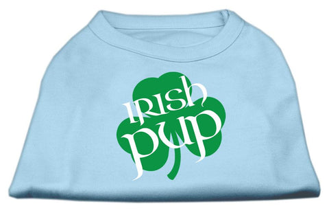 Irish Pup Screen Print Shirt Baby Blue XL (16)