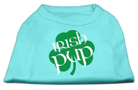 Irish Pup Screen Print Shirt Aqua XS (8)