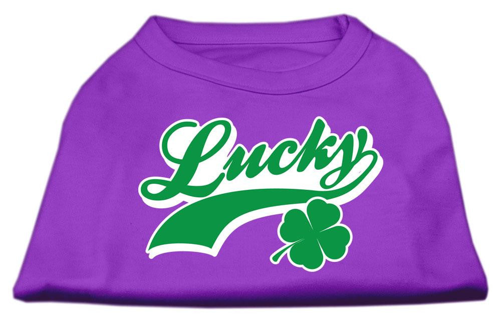 Lucky Swoosh Screen Print Shirt Purple Med (12)