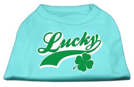 Lucky Swoosh Screen Print Shirt Aqua XL (16)