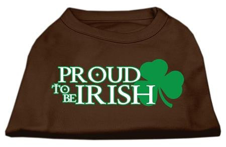 Proud to be Irish Screen Print Shirt Brown Lg (14)