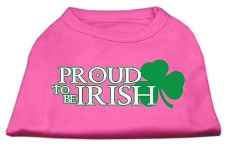 Proud to be Irish Screen Print Shirt Bright Pink XS (8)