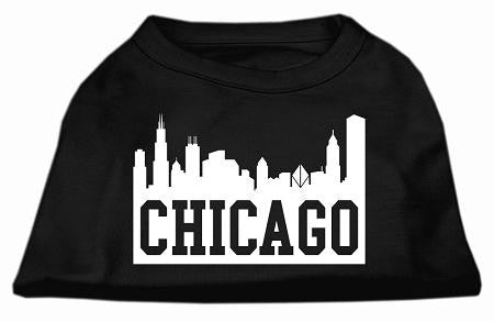 Chicago Skyline Screen Print Shirt Black Med (12)