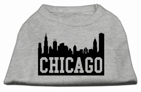 Chicago Skyline Screen Print Shirt Grey Med (12)