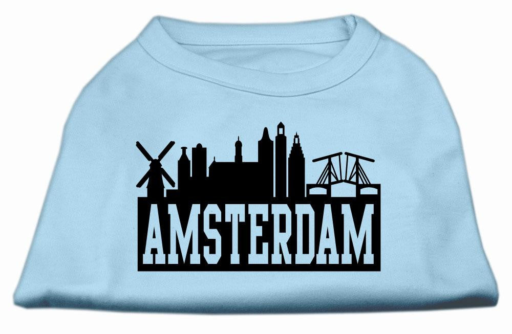 Amsterdam Skyline Screen Print Shirt Baby Blue XXXL (20)