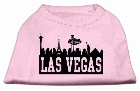 Las Vegas Skyline Screen Print Shirt Light Pink Lg (14)