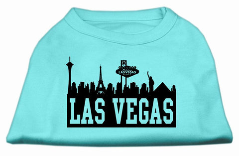 Las Vegas Skyline Screen Print Shirt Aqua Med (12)