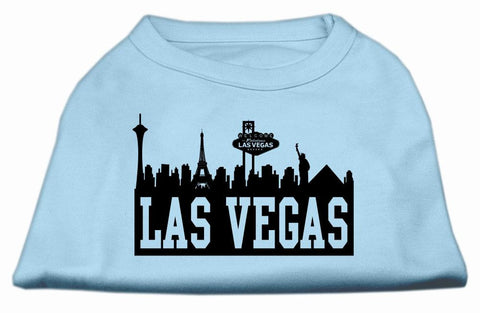 Las Vegas Skyline Screen Print Shirt Baby Blue XL (16)