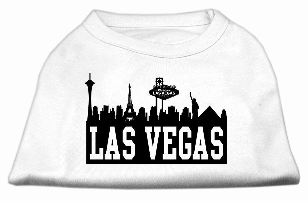 Las Vegas Skyline Screen Print Shirt White XS (8)