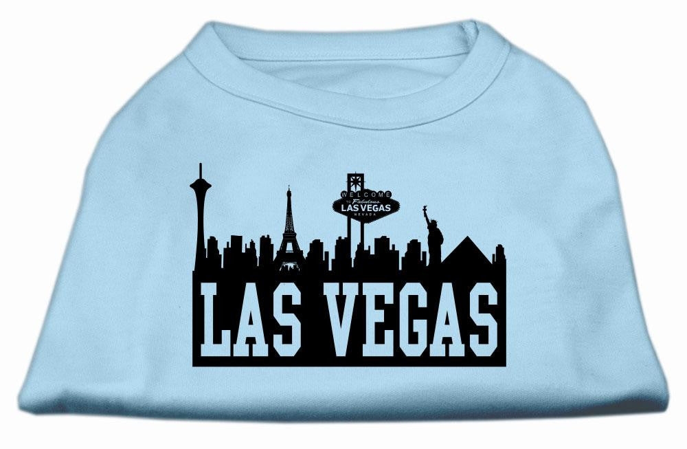 Las Vegas Skyline Screen Print Shirt Baby Blue XXL (18)