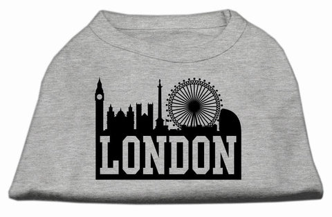 London Skyline Screen Print Shirt Grey Lg (14)