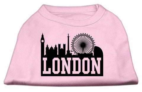 London Skyline Screen Print Shirt Light Pink Lg (14)