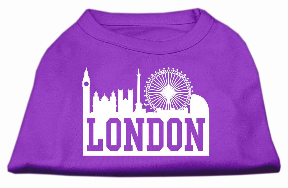 London Skyline Screen Print Shirt Purple Lg (14)