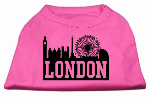 London Skyline Screen Print Shirt Bright Pink XL (16)