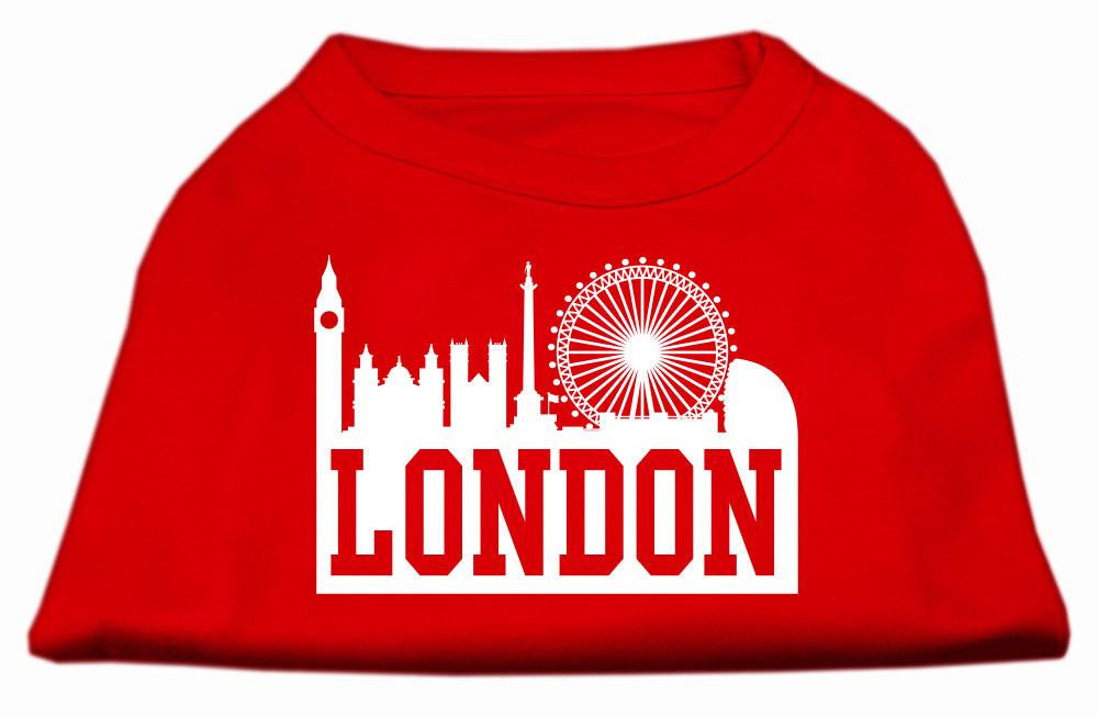 London Skyline Screen Print Shirt Red XS (8)