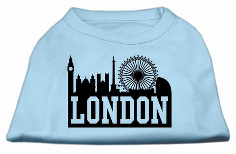 London Skyline Screen Print Shirt Baby Blue XXL (18)