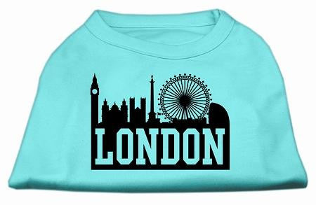 London Skyline Screen Print Shirt Aqua XXXL (20)