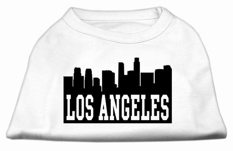 Los Angeles Skyline Screen Print Shirt White XXL (18)