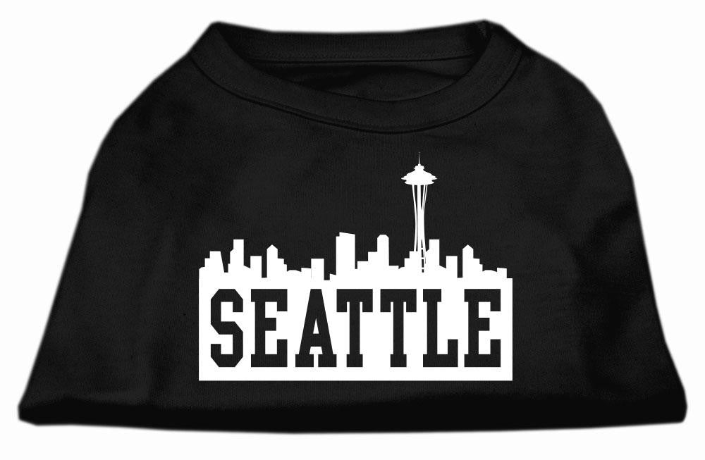 Seattle Skyline Screen Print Shirt Black XL (16)