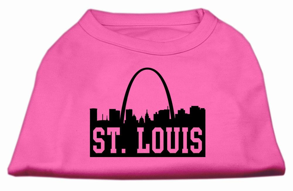 St Louis Skyline Screen Print Shirt Bright Pink XS (8)