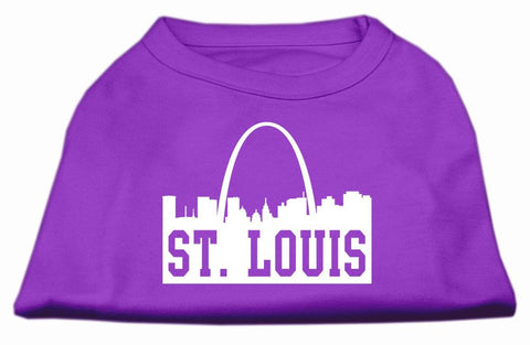 St Louis Skyline Screen Print Shirt Purple XS (8)