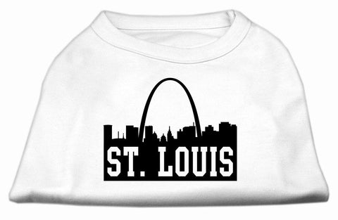 St Louis Skyline Screen Print Shirt White XS (8)