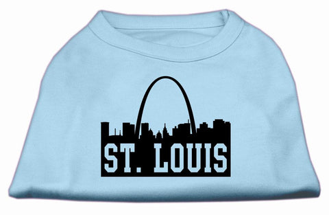 St Louis Skyline Screen Print Shirt Baby Blue XXL (18)