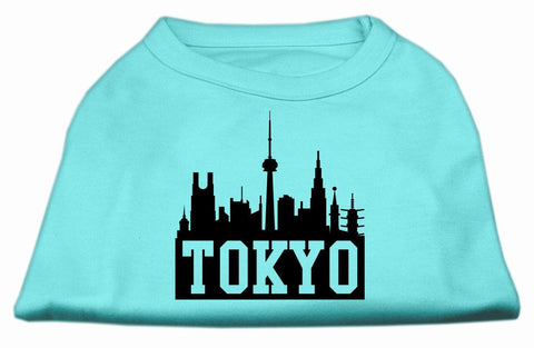 Tokyo Skyline Screen Print Shirt Aqua Med (12)