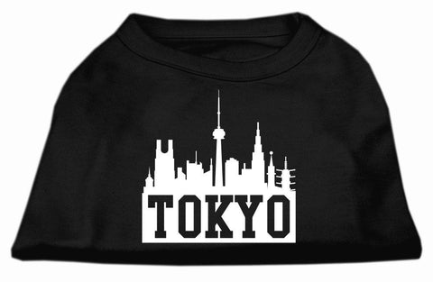 Tokyo Skyline Screen Print Shirt Black Med (12)