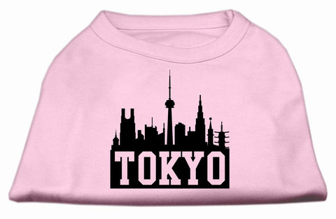 Tokyo Skyline Screen Print Shirt Light Pink Sm (10)