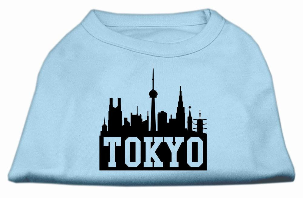 Tokyo Skyline Screen Print Shirt Baby Blue XXXL (20)