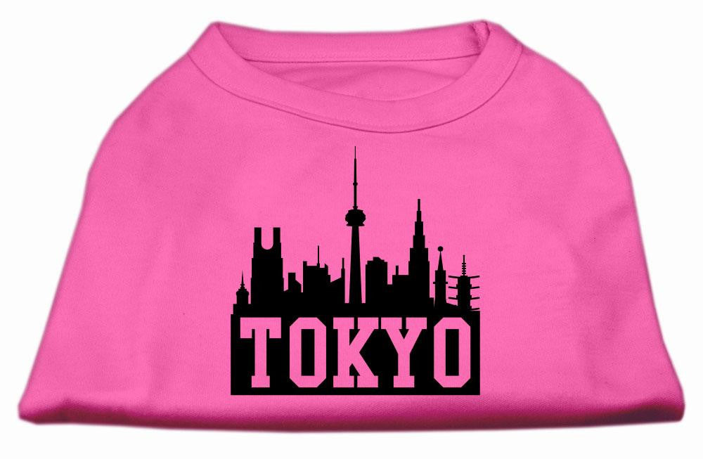 Tokyo Skyline Screen Print Shirt Bright Pink XXXL (20)