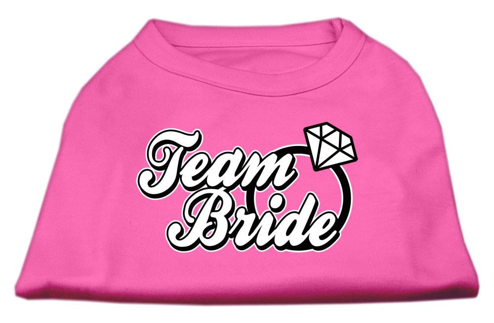 Team Bride Screen Print Shirt Bright Pink XL (16)