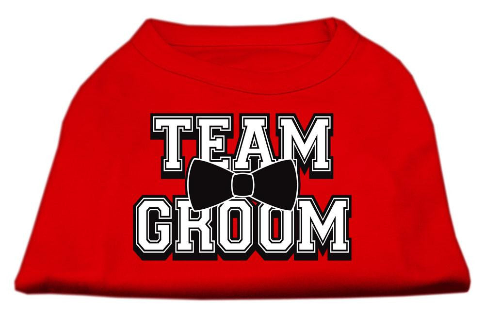 Team Groom Screen Print Shirt Red XXL (18)